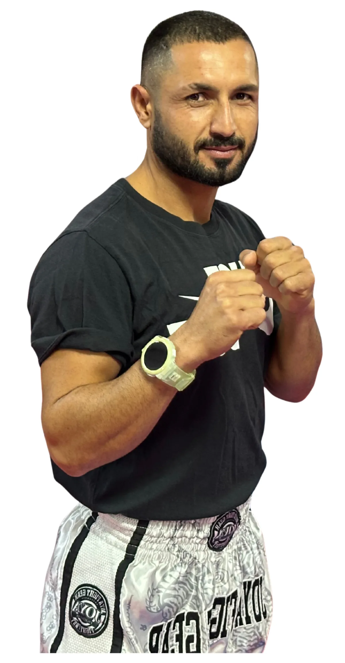 Ali Savaskan, personal trainer in Alanya, ready in a boxing stance