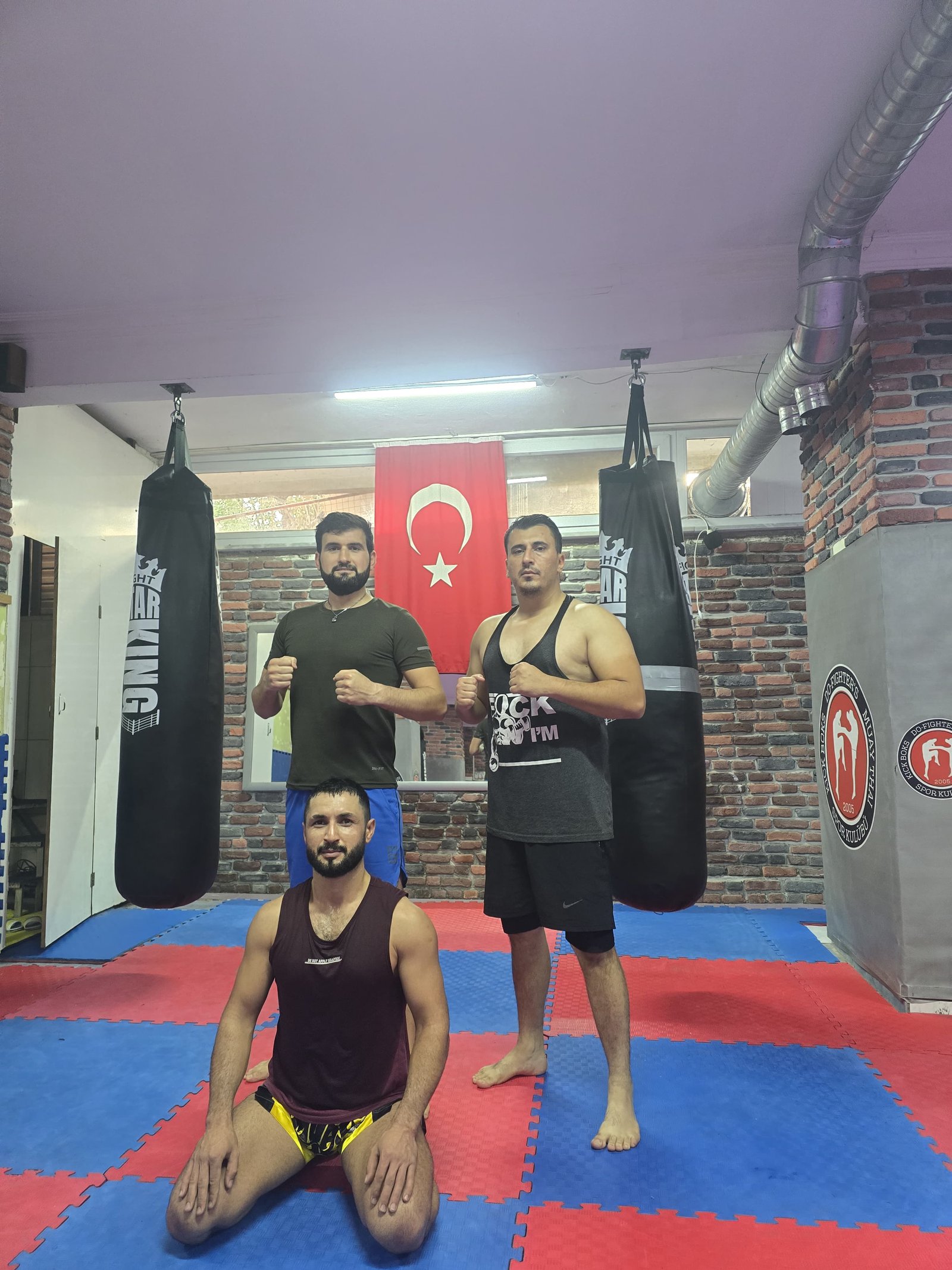 Training partners in the Alanya gym after a session